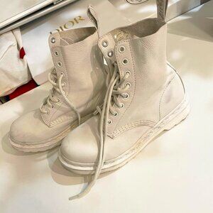 White Dr. Martens high tops